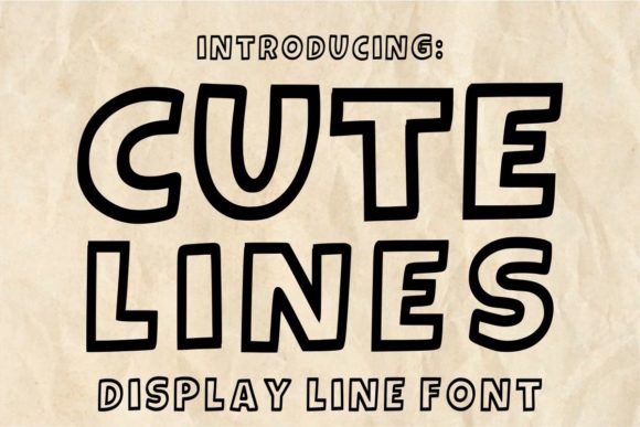 Cute Lines: The Friendly Crafting Font for Your Product Labels