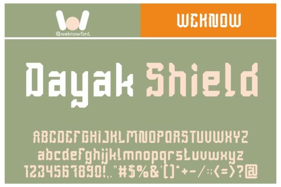 Dayak Shield Font: A Bold Display Typeface for Brand Impact
