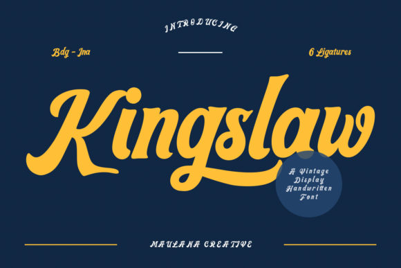 Kingslaw: A Display Font Built for Digital Character