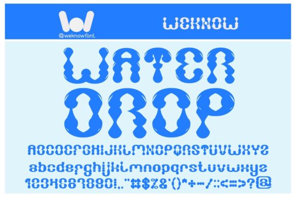 Water Drop: A Bold Display Font for Crafters and Product Creators